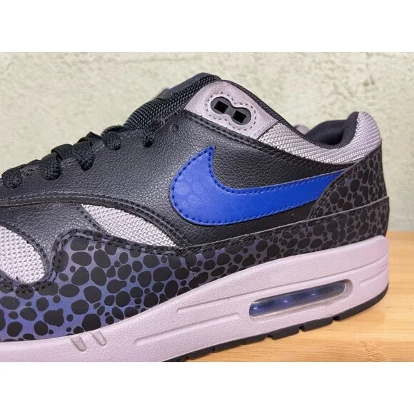Nike Air Max 1‎ SE Reflective Off Noir Safari Print Blue Grey BQ6521-001 Size 13